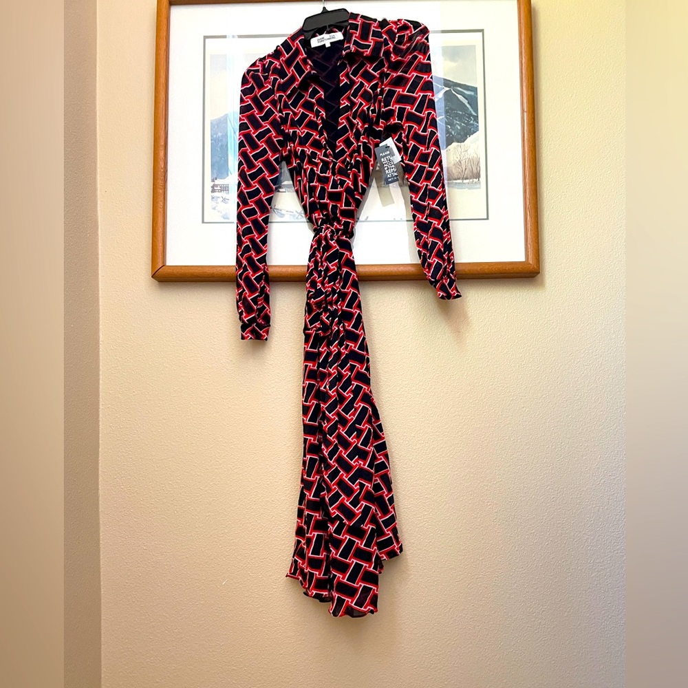 Diane von Furstenberg Phoenix Wrap Mesh Dress - Picture 3 of 4